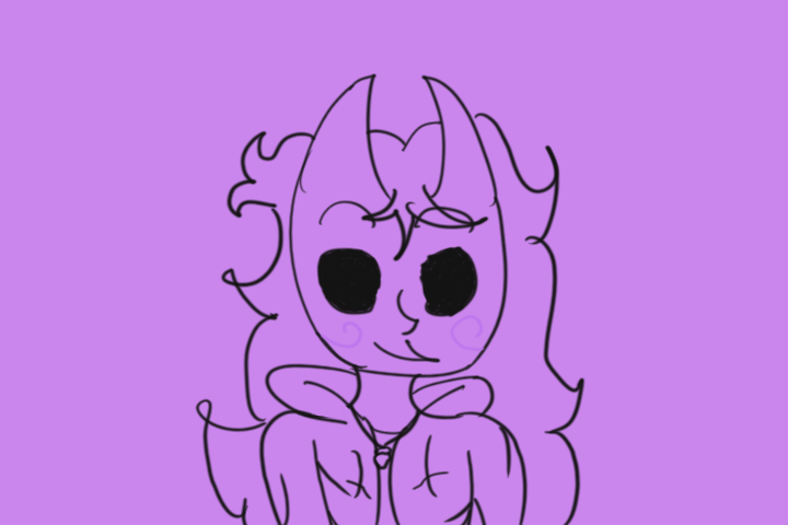 Minha personagem, Angel, acenando e falando.